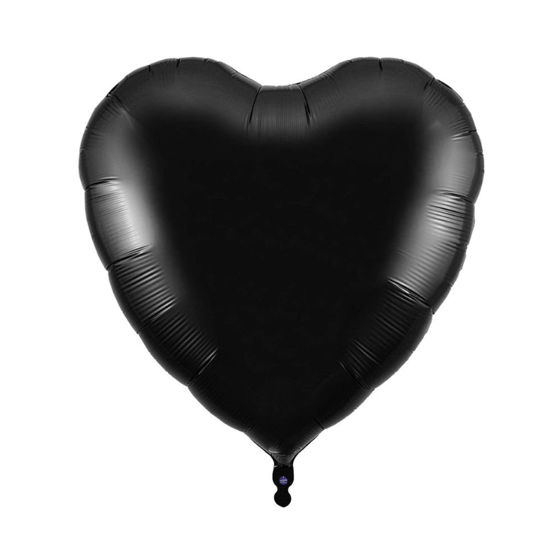 Kalp Folyo Balon Siyah 18 INÇ